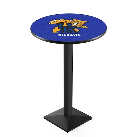 Holland Bar Stool Co 42" Blk Wrinkle Kentucky "Wildcat" Pub Table L217B4228UKYCat